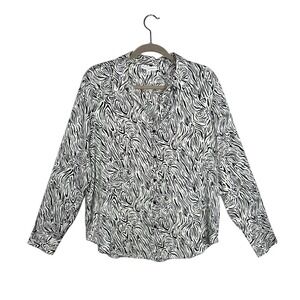 Maison‎ D'Amélie Paris women's black and white blouse Sz Large